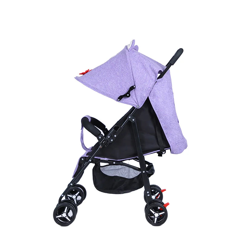 KTX-370643 Lightweight Foldable Baby Stroller for Infants and Toddlers (0-36 Months) in Cat/Rabbit Design
