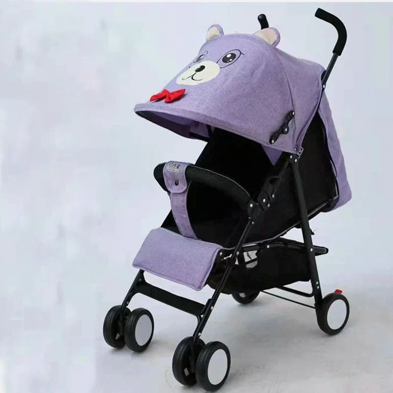 KTX-370643 Lightweight Foldable Baby Stroller for Infants and Toddlers (0-36 Months) in Cat/Rabbit Design