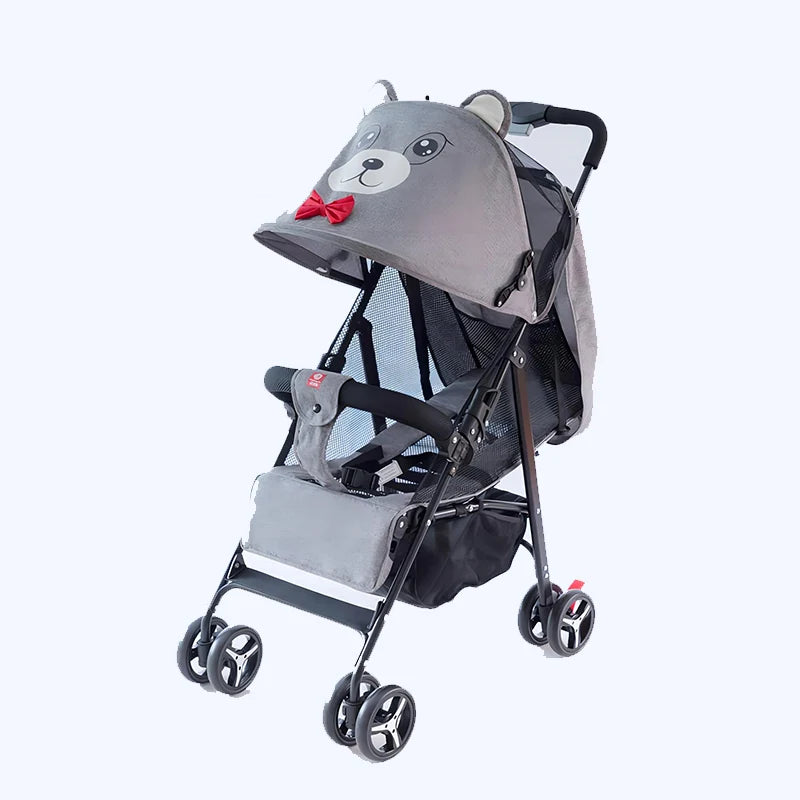 KTX-370643 Lightweight Foldable Baby Stroller for Infants and Toddlers (0-36 Months) in Cat/Rabbit Design