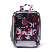 HKM-370643 Transparent Cartoon Space Capsule Pet Backpack - Breathable and Lightweight Travel Carrier in Multiple Colors
