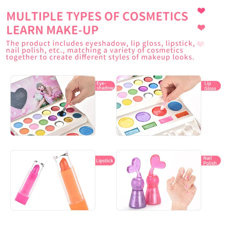 HKM-370707 Custom Portable Makeup Toy Cosmetics Set for Girls Ages 2-4