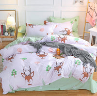 HKM-370771 Simple and Modern Three-Piece Bedding Set with Cool Feeling Polyester Fabric