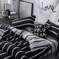 HKM-370771 Simple and Modern Three-Piece Bedding Set with Cool Feeling Polyester Fabric
