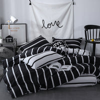 HKM-370771 Simple and Modern Three-Piece Bedding Set with Cool Feeling Polyester Fabric