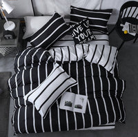 HKM-370771 Simple and Modern Three-Piece Bedding Set with Cool Feeling Polyester Fabric