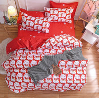 HKM-370771 Simple and Modern Three-Piece Bedding Set with Cool Feeling Polyester Fabric