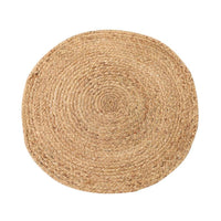 HKM-370835 Round Hand-Woven Rattan Carpet for Living Room or Bedroom, 80cm Diameter