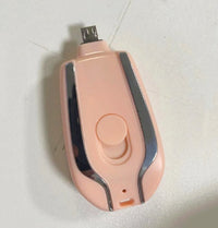 HKM-370835 Ultra-Compact 1500mAh Mini Power Emergency Pod Keychain Charger with Type-C Fast Charging Capability