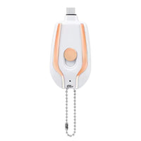 HKM-370835 Ultra-Compact 1500mAh Mini Power Emergency Pod Keychain Charger with Type-C Fast Charging Capability