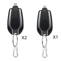 HKM-370835 Ultra-Compact 1500mAh Mini Power Emergency Pod Keychain Charger with Type-C Fast Charging Capability