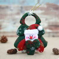 HKM-371219 Festive Non-Woven Fabric Holiday Tree Pendants: Elk, Bear, and Snowman Designs