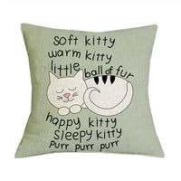 HKM-371283 Linen Cotton Cartoon Printed Cushion Cover 45x45cm