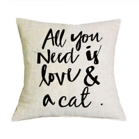 HKM-371283 Linen Cotton Cartoon Printed Cushion Cover 45x45cm