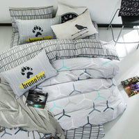 HKM-371411 Pure Cotton Duvet Cover Set - 4-Piece Bedding Ensemble, Simple Style, Floral Design, Twin Size 200x230cm