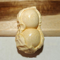 HKM-371539 Natural Bamboo Carving Peanut Ornament for Home Decor and Gifts