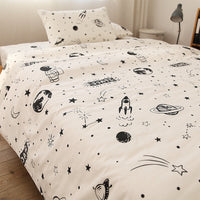 HKM-371603 Anime Pattern Cotton Duvet Cover and Bed Sheet Set in Various Sizes