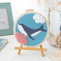 HKM-371603 Modern Minimalist Russian Poke Embroidery DIY Kit for Living Room Decoration - 20 cm Hoop and Canvas