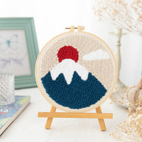 HKM-371603 Modern Minimalist Russian Poke Embroidery DIY Kit for Living Room Decoration - 20 cm Hoop and Canvas