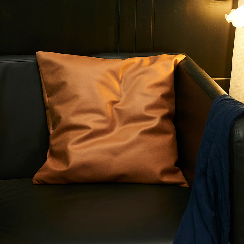HKM-371667 Modern Soft Faux Leather Sequin Cushion Cover in Various Colors, 45x45cm