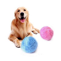 HKM-371795 Automatic Plush Electric Pet Toy Ball 8 cm Diameter with Fleece for Interactive Play