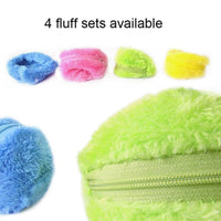 HKM-371795 Automatic Plush Electric Pet Toy Ball 8 cm Diameter with Fleece for Interactive Play