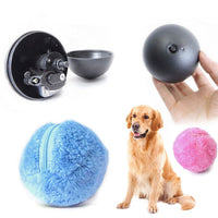 HKM-371795 Automatic Plush Electric Pet Toy Ball 8 cm Diameter with Fleece for Interactive Play