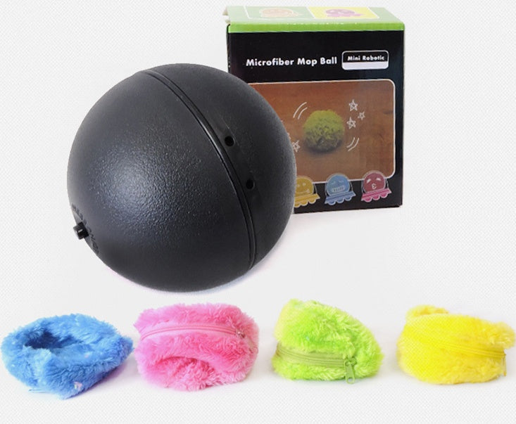 HKM-371795 Automatic Plush Electric Pet Toy Ball 8 cm Diameter with Fleece for Interactive Play