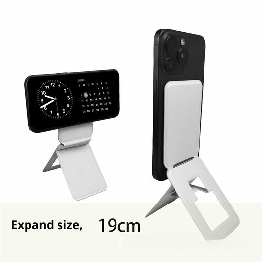 HKM-371859 Three-Fold Magnetic Leather Card Holder with Bracket for iPhone Models