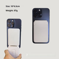 HKM-371859 Three-Fold Magnetic Leather Card Holder with Bracket for iPhone Models