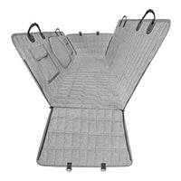 HKM-371859 Water and Dirt Resistant Vehicle-Mounted Pet Mat - Light Gray and Black, 137x147cm