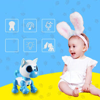 HKM-372179 Intelligent Interactive Robot Dog Toy with Light and Sound Features for Ages 3 and Up