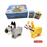 HKM-372243 Cute Animal-Themed Educational DIY Building Block Set with Mini Pencil Sharpener for Kids