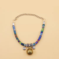 HKM-372307 Camphor Wood Insect Repellent Pet Bell Necklace Dog External Insect Repellent Collar