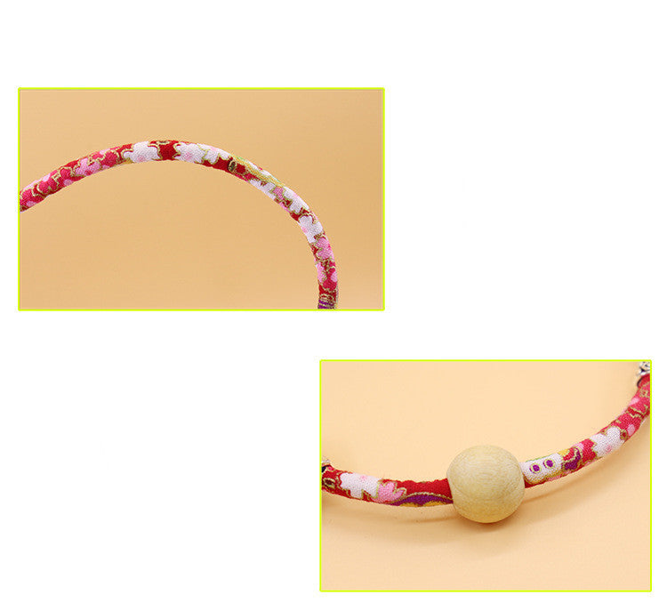 HKM-372307 Camphor Wood Insect Repellent Pet Bell Necklace Dog External Insect Repellent Collar