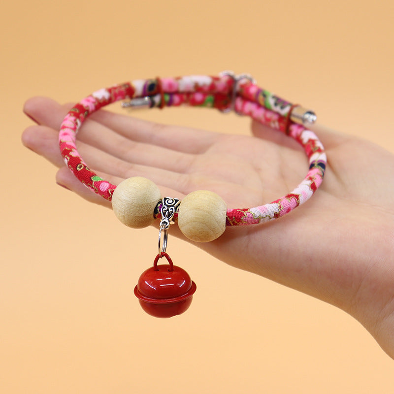 HKM-372307 Camphor Wood Insect Repellent Pet Bell Necklace Dog External Insect Repellent Collar