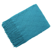 HKM-372435 Acrylic Jacquard Knitted Wool Blanket in Multiple Colors, 127x180CM or 127x230CM