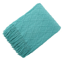 HKM-372435 Acrylic Jacquard Knitted Wool Blanket in Multiple Colors, 127x180CM or 127x230CM