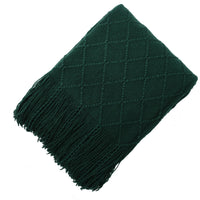 HKM-372435 Acrylic Jacquard Knitted Wool Blanket in Multiple Colors, 127x180CM or 127x230CM