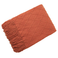 HKM-372435 Acrylic Jacquard Knitted Wool Blanket in Multiple Colors, 127x180CM or 127x230CM