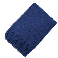 HKM-372435 Acrylic Jacquard Knitted Wool Blanket in Multiple Colors, 127x180CM or 127x230CM