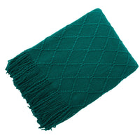 HKM-372435 Acrylic Jacquard Knitted Wool Blanket in Multiple Colors, 127x180CM or 127x230CM