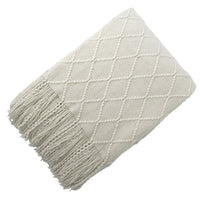 HKM-372435 Acrylic Jacquard Knitted Wool Blanket in Multiple Colors, 127x180CM or 127x230CM