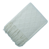 HKM-372435 Acrylic Jacquard Knitted Wool Blanket in Multiple Colors, 127x180CM or 127x230CM