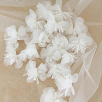 HKM-372435 Handmade Beaded Lace Flower Accessory with Pearl Details for Wedding Dresses