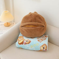 HKM-372563 Cartoon Chipmunk Pillow Cushion for Car and Home, Soft Embroidery Design