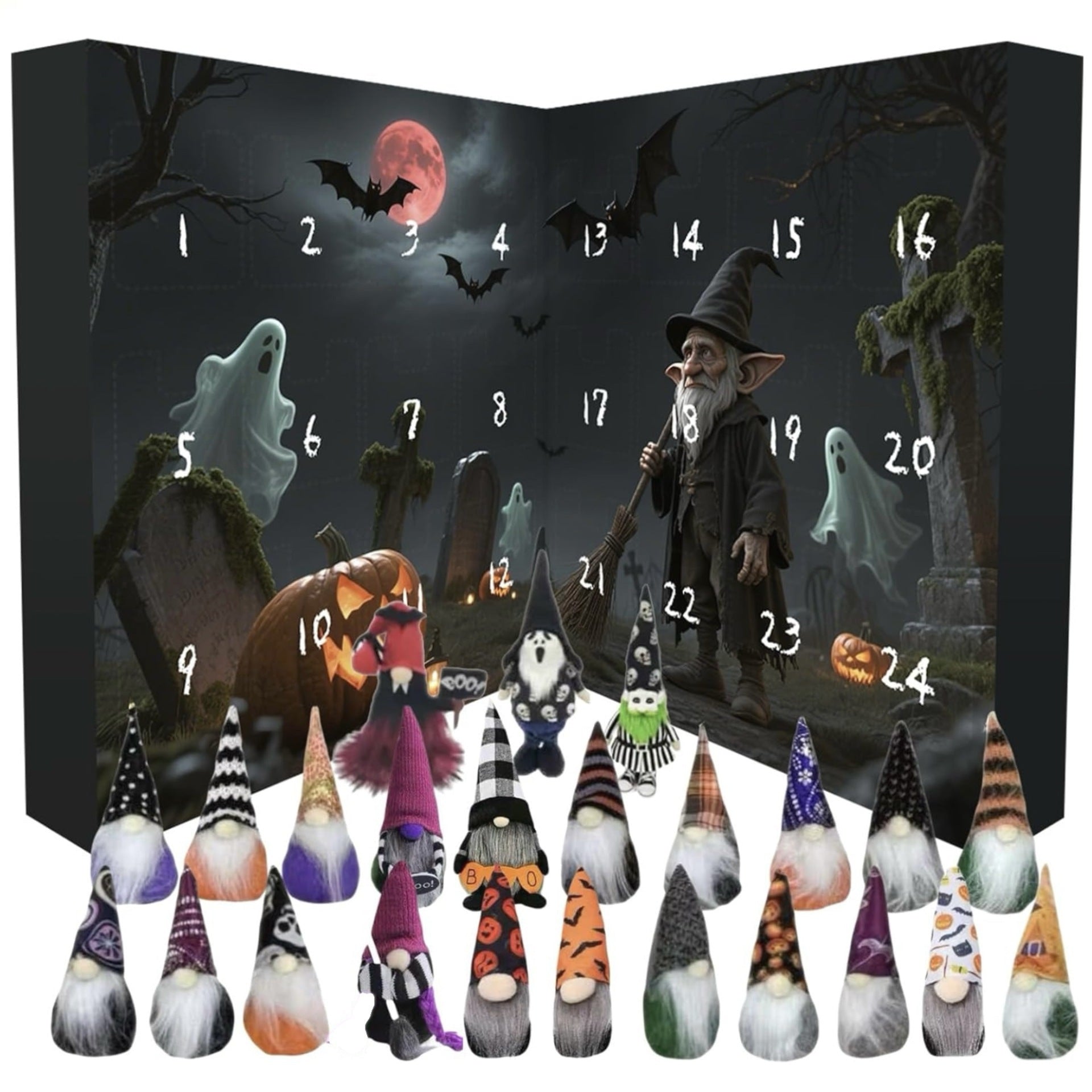 HKM-372563 Halloween Countdown Plush Gnome Blind Box - 20.25 Million Style, Various Designs