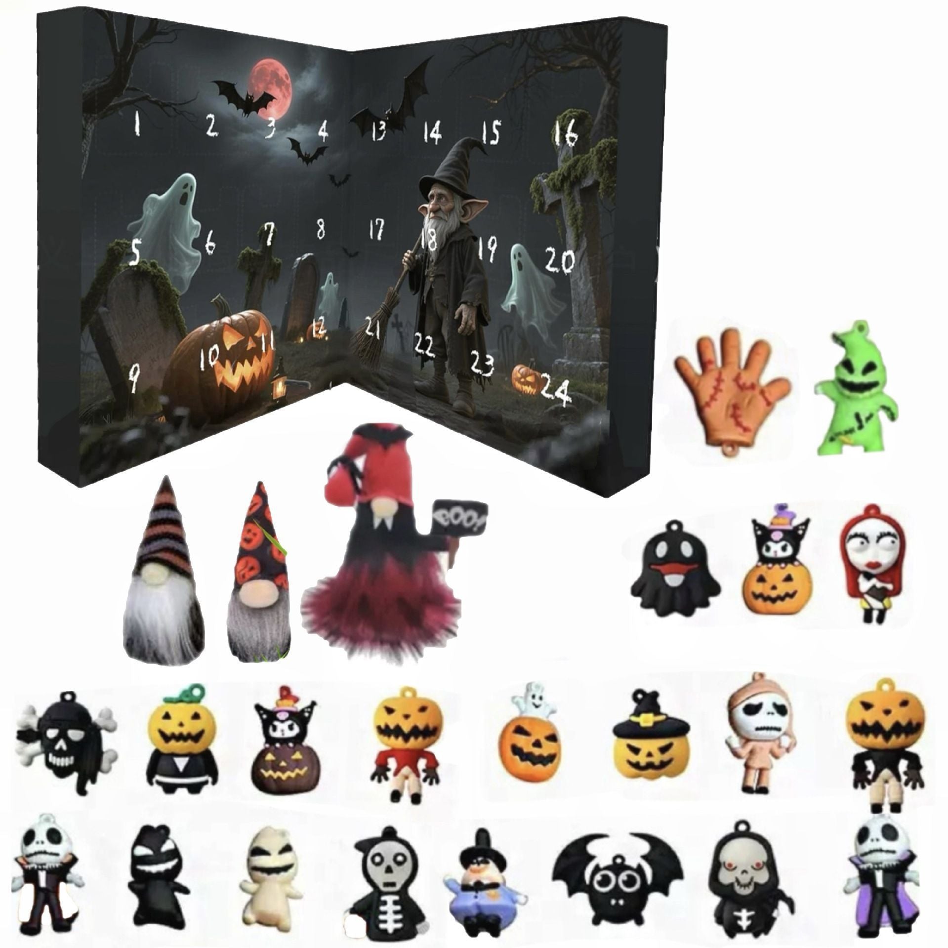 HKM-372563 Halloween Countdown Plush Gnome Blind Box - 20.25 Million Style, Various Designs
