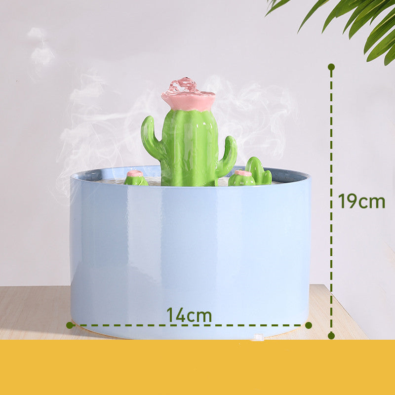 HKM-372627 Ceramic Drinking Fountain with Silent Water Pump and Automatic Temperature Control