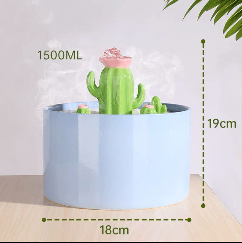 HKM-372627 Ceramic Drinking Fountain with Silent Water Pump and Automatic Temperature Control
