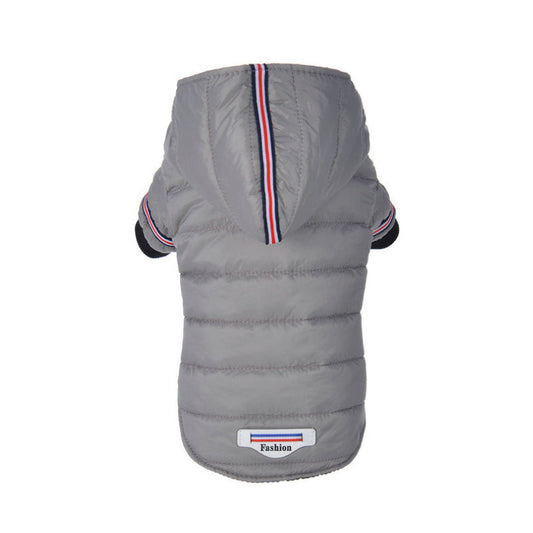 HKM-372627 Cozy Cotton Jacket for Small Dogs - Autumn & Winter in Red or Gray